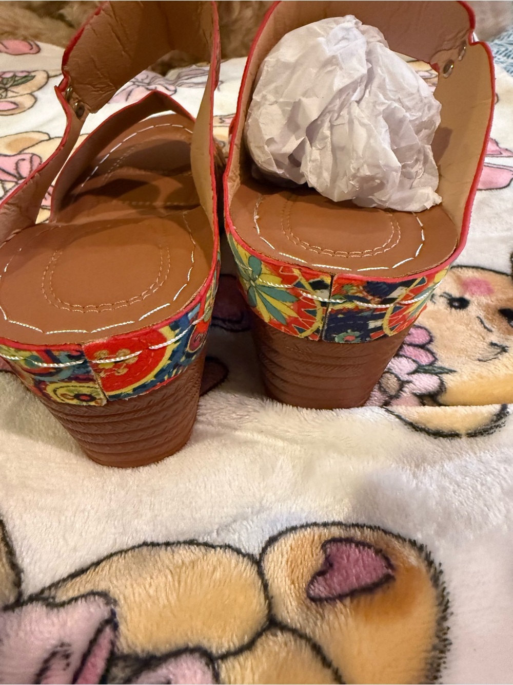 Source Unknown Multicolor Boho Pattern Slide Sandals - Picture 3 of 4
